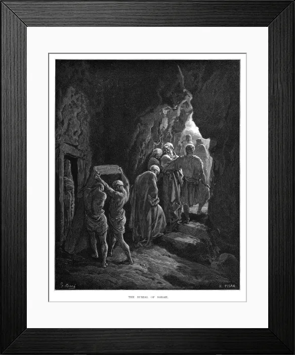 Framed Print : The burial of Sarah engraving 1870 Framed Print : The burial of Sarah engraving 1870
