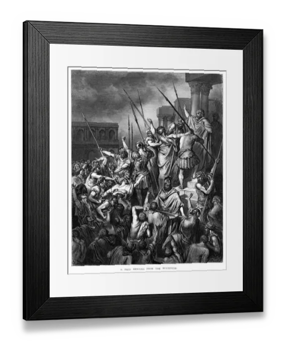Framed Print : S. Paul rescued from the multitude 1870 Framed Print : S. Paul rescued from the multitude 1870