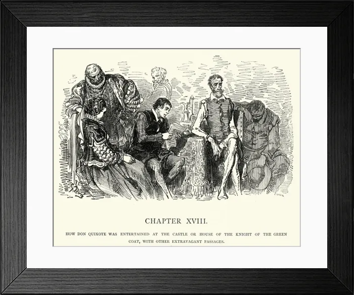 Framed Print : How Don Quixote was entertained at the castle Framed Print : How Don Quixote was entertained at the castle
