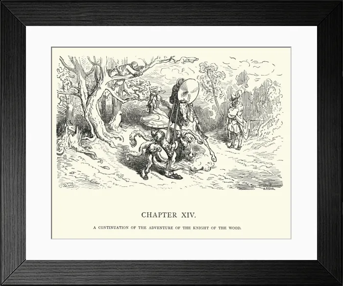 Framed Print : Don Quixote and the Knight of the Wood Framed Print : Don Quixote and the Knight of the Wood