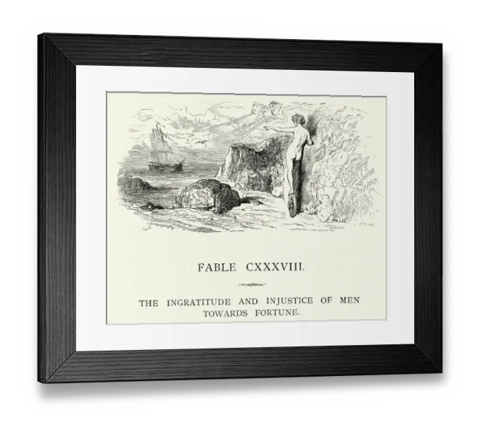 Framed Print : La Fontaines Fables - Ingratitude and injustice of men Framed Print : La Fontaines Fables - Ingratitude and injustice of men