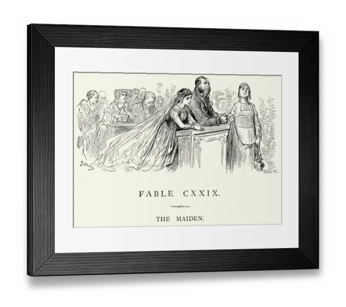 Framed Print : La Fontaines Fables - The Maiden Framed Print : La Fontaines Fables - The Maiden