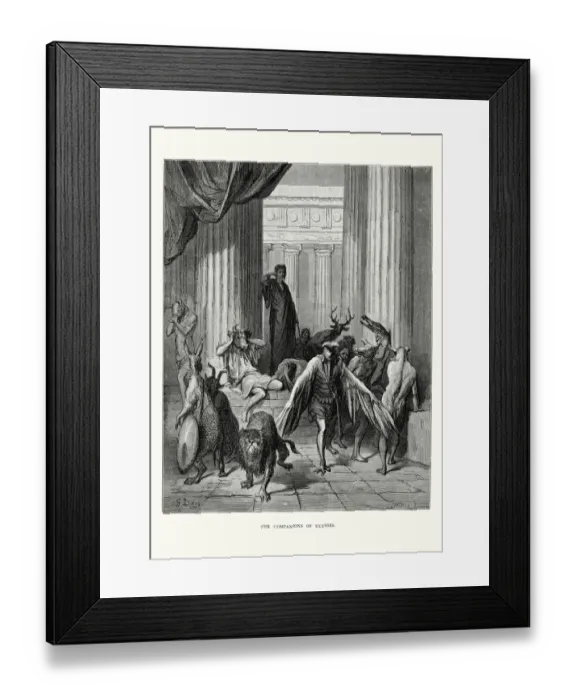 Framed Print : La Fontaines Fables - The Companions of Ulysses Framed Print : La Fontaines Fables - The Companions of Ulysses