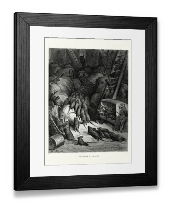 Framed Print : La Fontaines Fables - The League of Rats Framed Print : La Fontaines Fables - The League of Rats