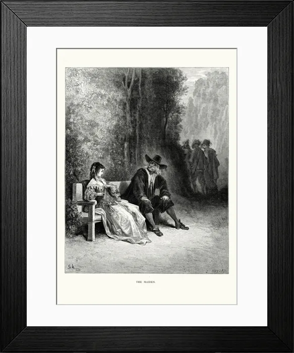 Framed Print : La Fontaines Fables - The Maiden Framed Print : La Fontaines Fables - The Maiden