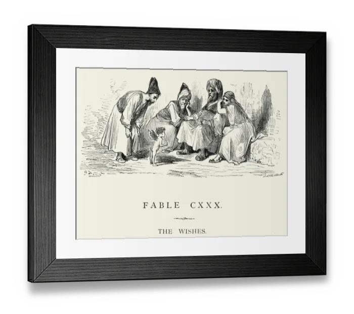 Framed Print : La Fontaines Fables - The Wishes Framed Print : La Fontaines Fables - The Wishes
