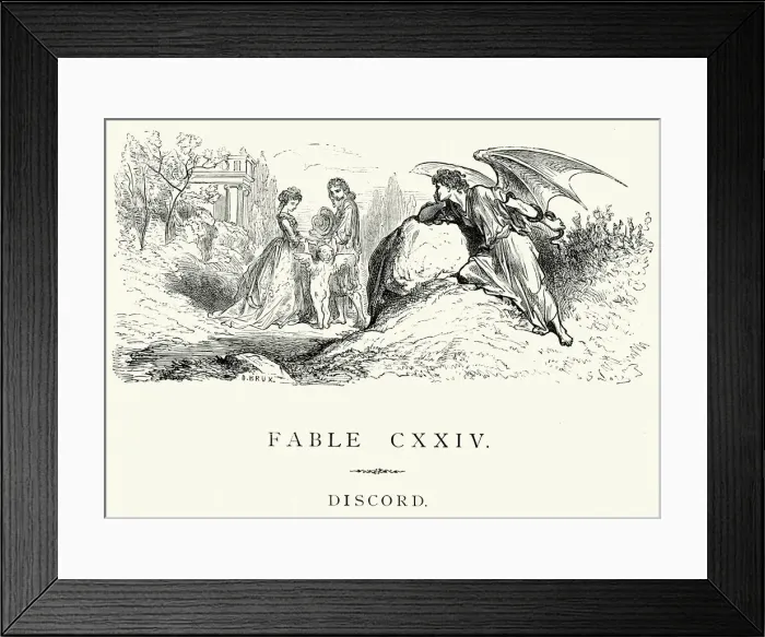 Framed Print : La Fontaines Fables - Discord Framed Print : La Fontaines Fables - Discord