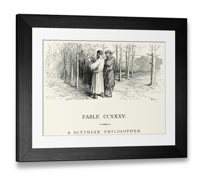 Framed Print : La Fontaines Fables - Scythian Philosopher Framed Print : La Fontaines Fables - Scythian Philosopher