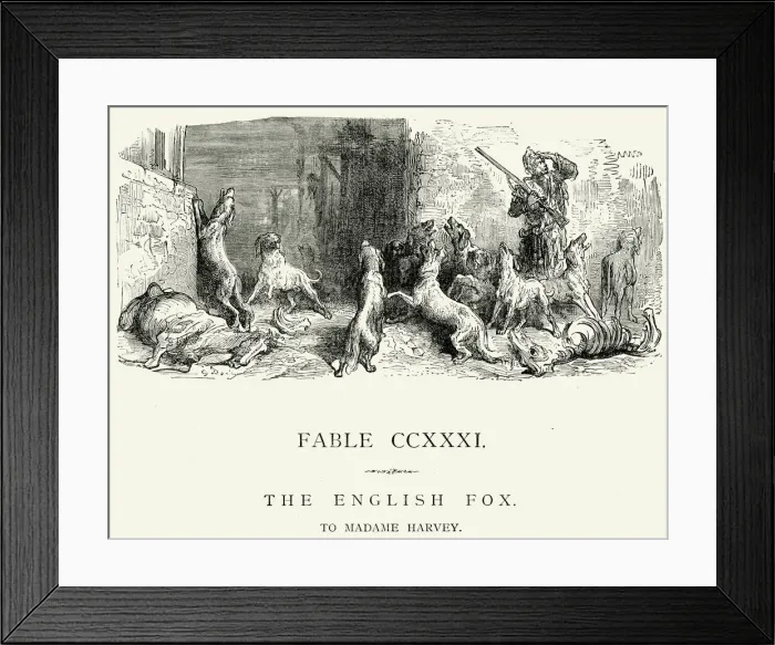 Framed Print : La Fontaines Fables - The English Fox Framed Print : La Fontaines Fables - The English Fox