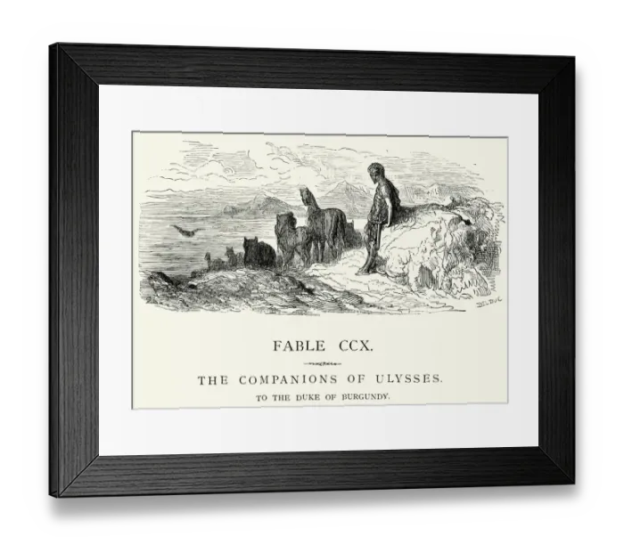 Framed Print : La Fontaines Fables - The Companions of Ulysses Framed Print : La Fontaines Fables - The Companions of Ulysses