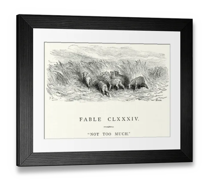 Framed Print : La Fontaines Fables - Not to Much Framed Print : La Fontaines Fables - Not to Much