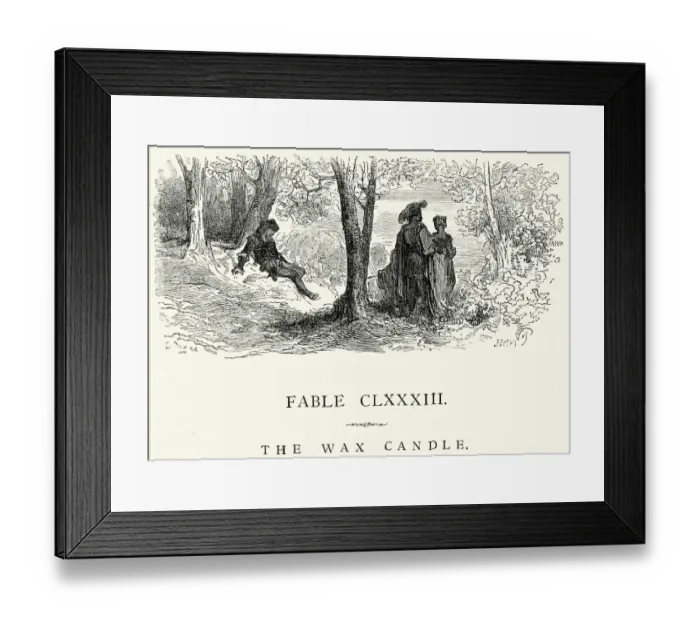 Framed Print : La Fontaines Fables - The Wax Candle Framed Print : La Fontaines Fables - The Wax Candle