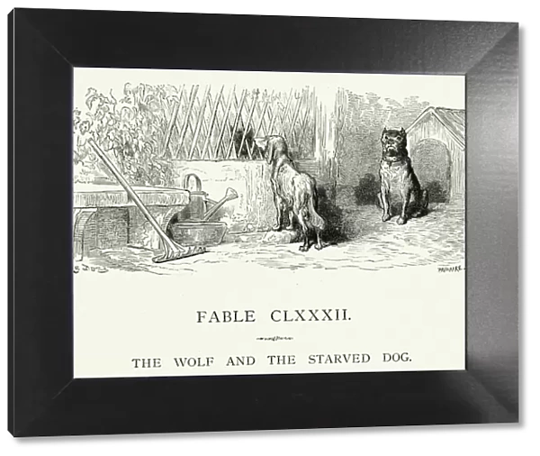 La Fontaines Fables - Wolf and the Starved Dog