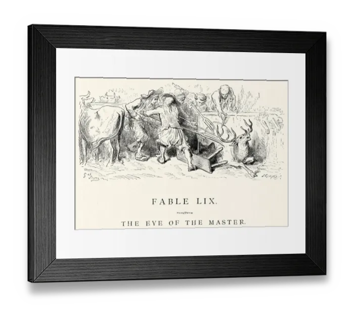 Framed Print : La Fontaines Fables - Eye of the Master Framed Print : La Fontaines Fables - Eye of the Master