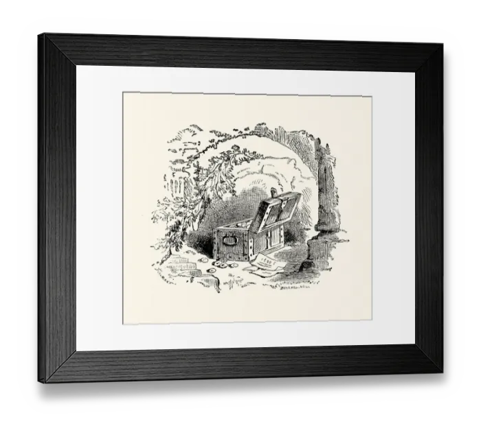 Framed Print : La Fontaines Fables - Treasure Chest Framed Print : La Fontaines Fables - Treasure Chest