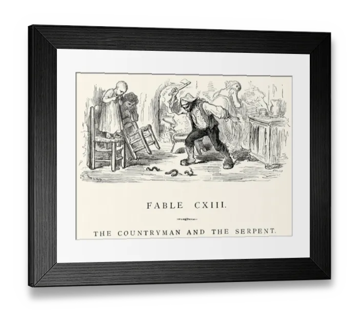 Framed Print : La Fontaines Fables Framed Print : La Fontaines Fables
