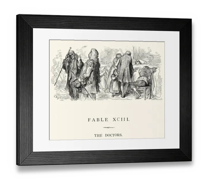 Framed Print : La Fontaines Fables - The Doctors Framed Print : La Fontaines Fables - The Doctors