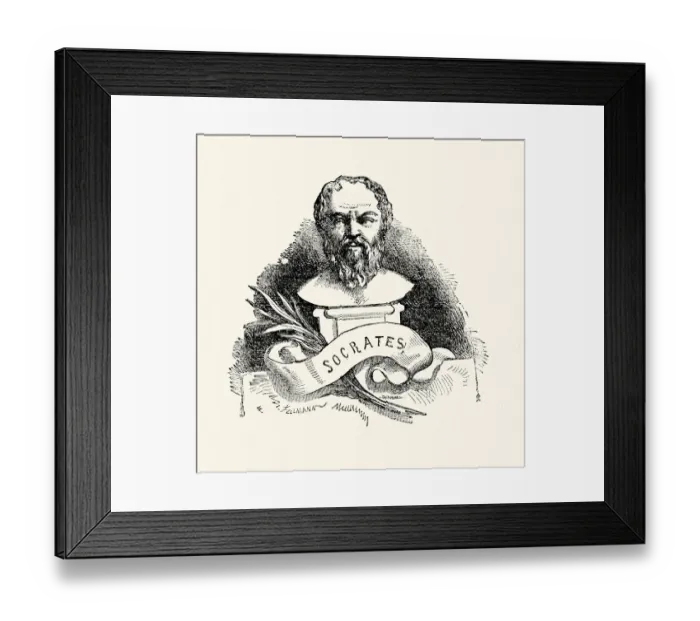 Framed Print : La Fontaines Fables - Socrates Framed Print : La Fontaines Fables - Socrates