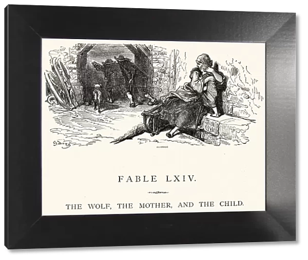 La Fontaines Fables - Wolf Mother and Child