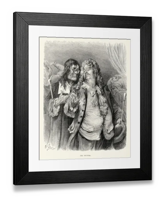 Framed Print : La Fontaines Fables - The Doctors Framed Print : La Fontaines Fables - The Doctors