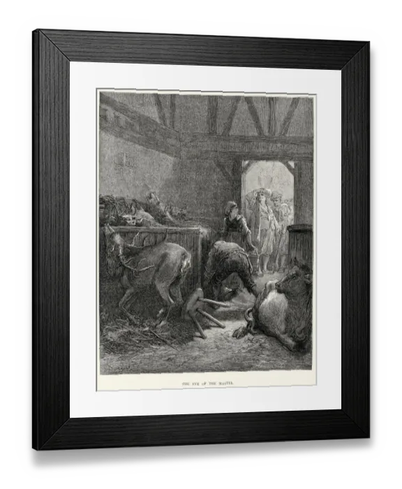 Framed Print : La Fontaines Fables - Eye of the Master Framed Print : La Fontaines Fables - Eye of the Master