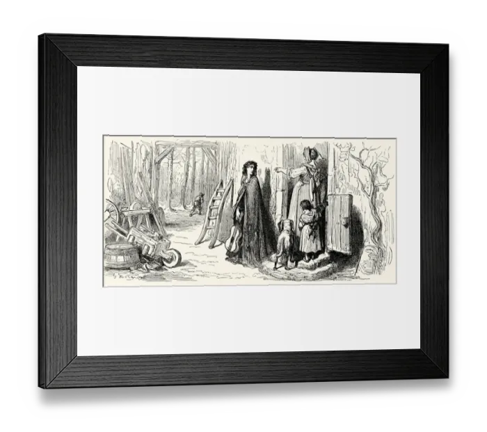 Framed Print : La Fontaines Fables - Grasshopper and the Ant Framed Print : La Fontaines Fables - Grasshopper and the Ant