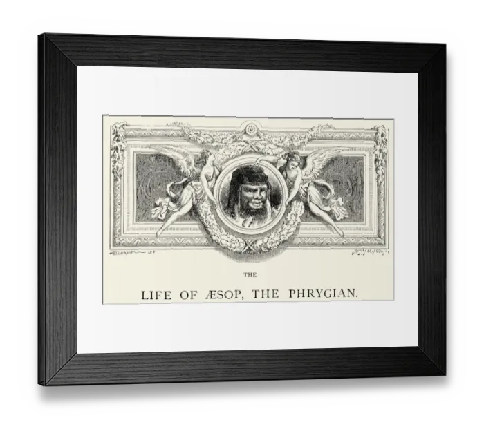 Framed Print : La Fontaines Fables - Aesop The Phrygian Framed Print : La Fontaines Fables - Aesop The Phrygian