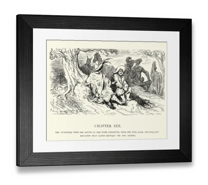 Framed Print : Don Quixote - Adventure with the knight of the wood Framed Print : Don Quixote - Adventure with the knight of the wood