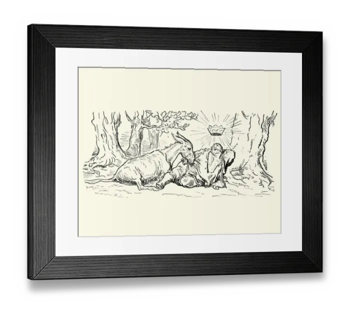 Framed Print : Don Quixote - Sancho Panza and his Donkey Framed Print : Don Quixote - Sancho Panza and his Donkey
