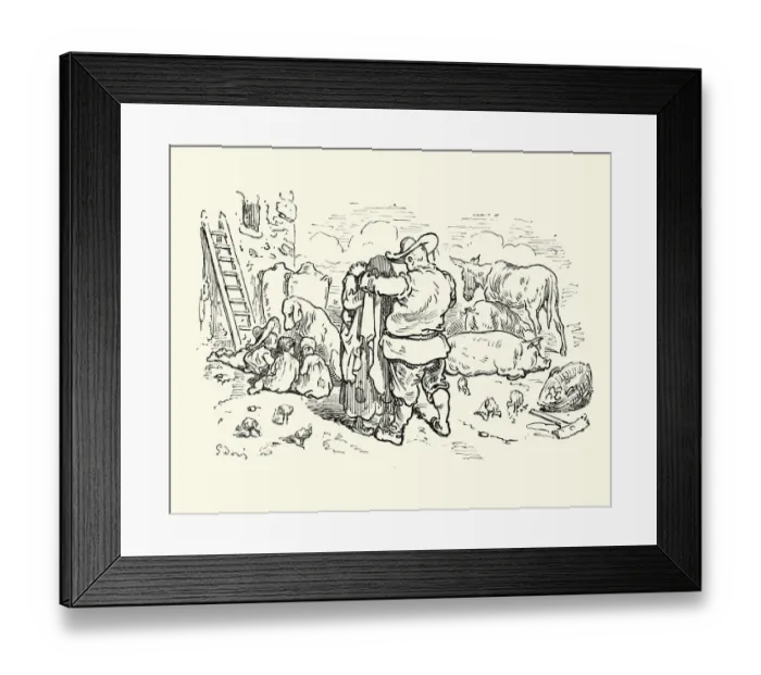 Framed Print : Don Quixote - Sancho Panza and his family Framed Print : Don Quixote - Sancho Panza and his family