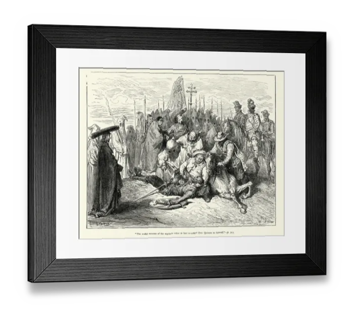 Framed Print : Don Quixote - Woful accents of the squires voice Framed Print : Don Quixote - Woful accents of the squires voice