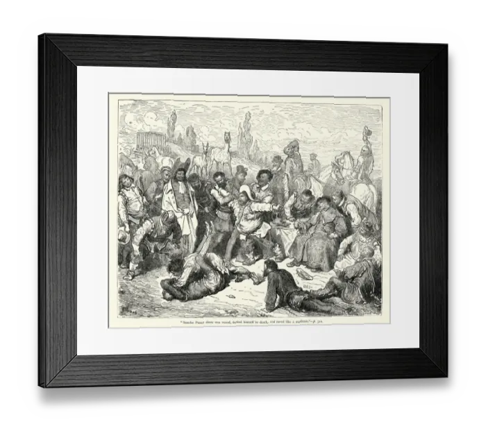Framed Print : Don Quixote - Sancho Panze alone was vexed Framed Print : Don Quixote - Sancho Panze alone was vexed