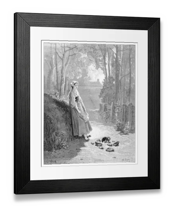 Framed Print : The milkmaid and the milk can Framed Print : The milkmaid and the milk can