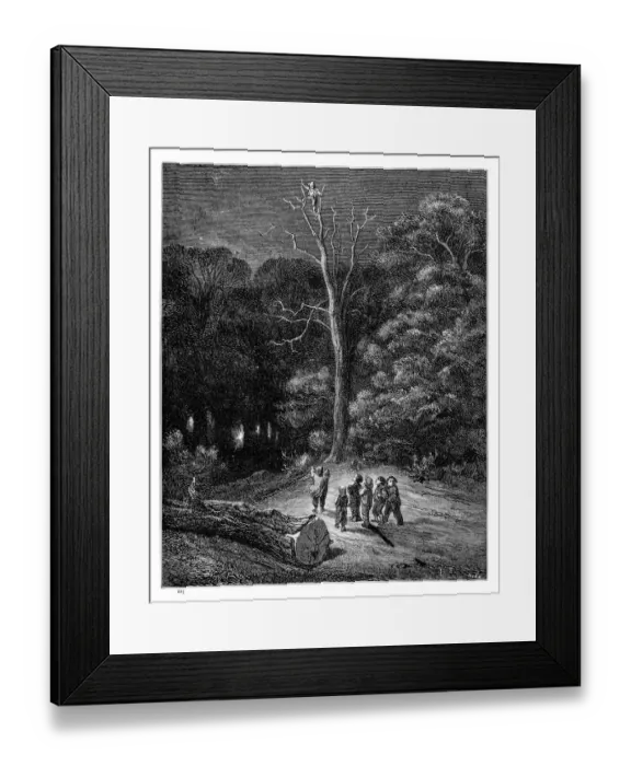 Framed Print : Little Tom Thumb tale engraving Framed Print : Little Tom Thumb tale engraving