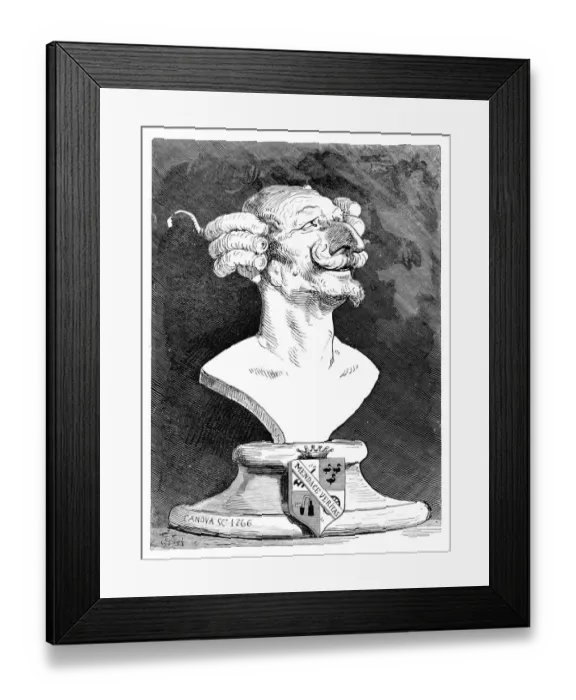 Framed Print : Baron Munchausen bust engraving Framed Print : Baron Munchausen bust engraving