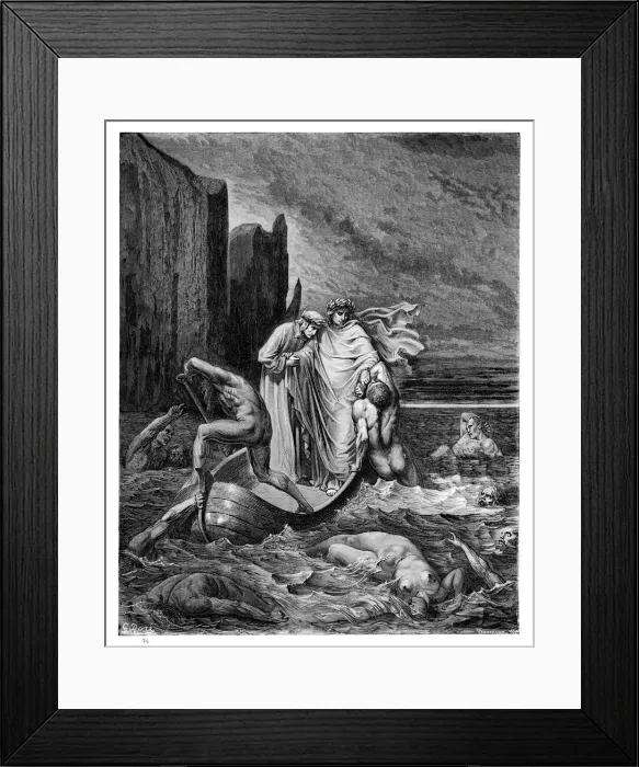 Framed Print : The inferno engraving Framed Print : The inferno engraving