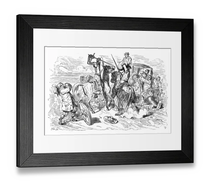 Framed Print : Don Quixote and the Brave Biscayan Framed Print : Don Quixote and the Brave Biscayan