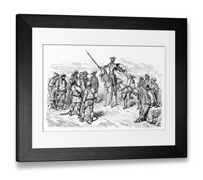 Framed Print : Don Quixote engraving Framed Print : Don Quixote engraving