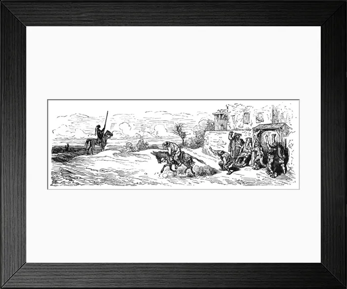 Framed Print : Don Quixote and Sancho engraving Framed Print : Don Quixote and Sancho engraving
