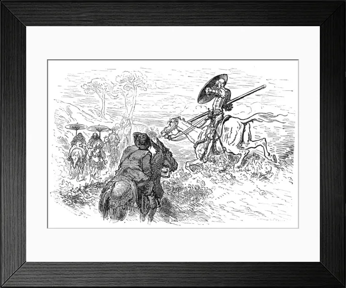 Framed Print : Don Quixote engraving Framed Print : Don Quixote engraving