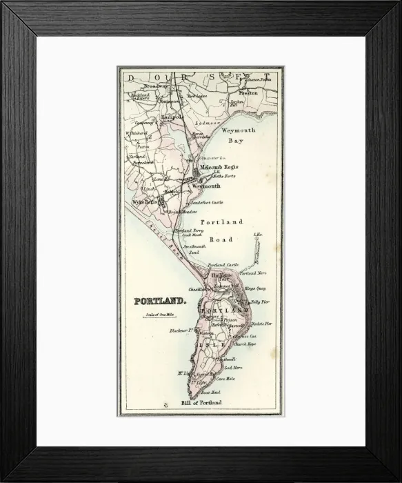 Framed Print : Map of Portland Framed Print : Map of Portland