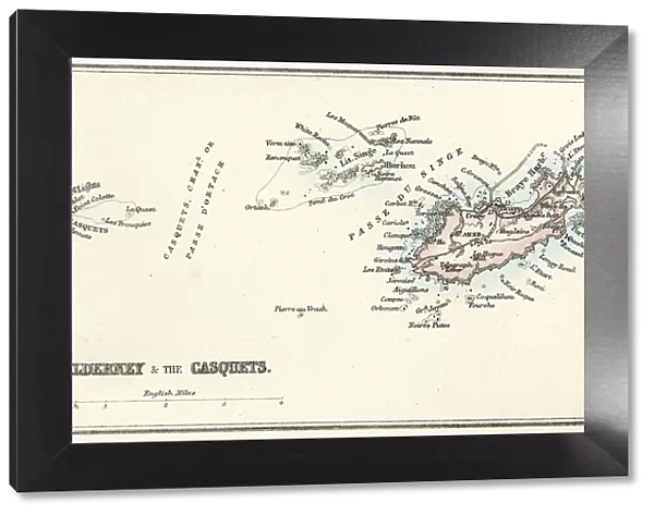 Map of Alderney and the Casquets