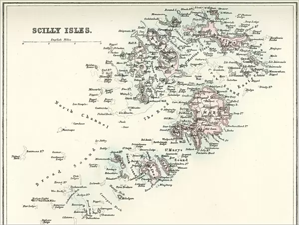 Map of the Scilly Isles