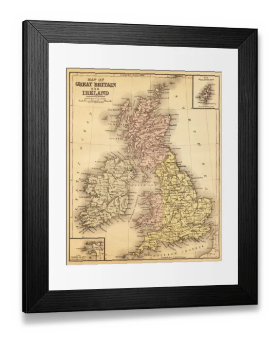Framed Print : great britain and ireland
