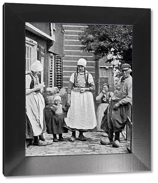 Dutch Family Wearing Traditional Clothing in Amsterdam, Netherlands - 19th Century