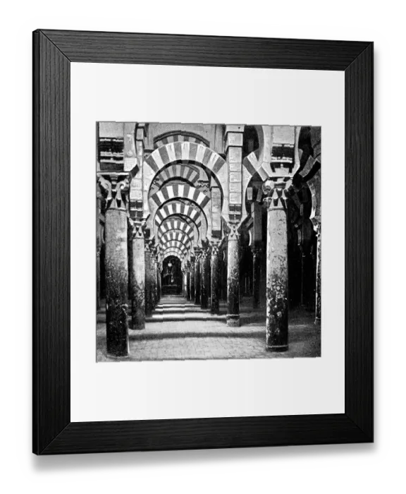 Framed Print : Hypostyle Hall at the Mosque-Cathedral of Cordoba in Cordoba, Spain - 19th Century Framed Print : Hypostyle Hall at the Mosque-Cathedral of Cordoba in Cordoba, Spain - 19th Century