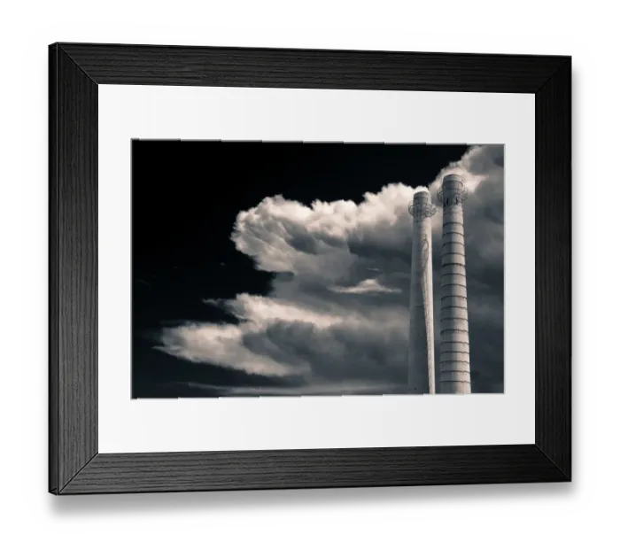 Framed Print : A factory of polluted clouds