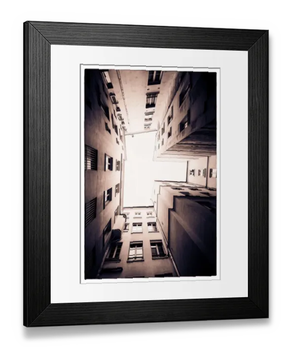 Framed Print : Interior of a building located rue du Faubourg Saint Antoine, in Paris, France Framed Print : Interior of a building located rue du Faubourg Saint Antoine, in Paris, France