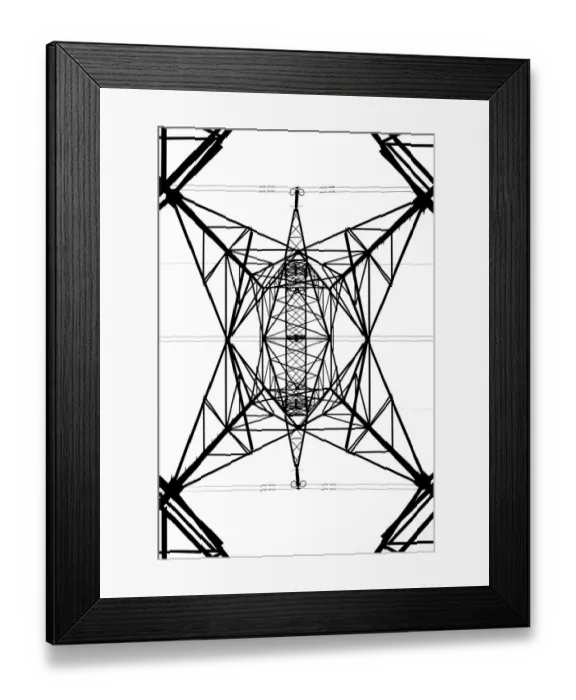 Framed Print : Pylon of a high-voltage power line Framed Print : Pylon of a high-voltage power line