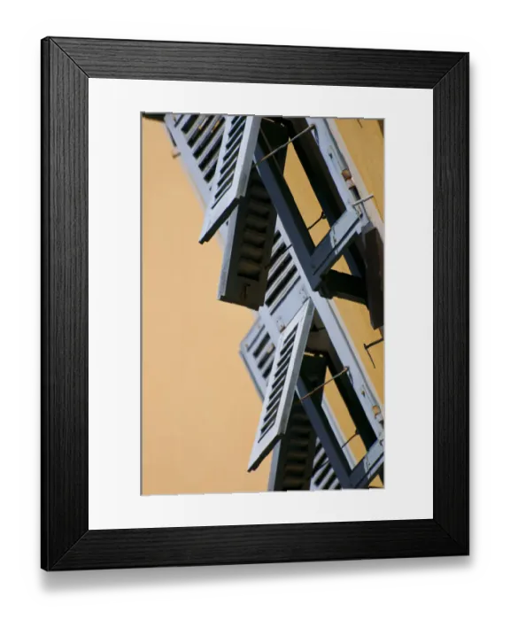 Framed Print : Louvered windows Corsican Framed Print : Louvered windows Corsican